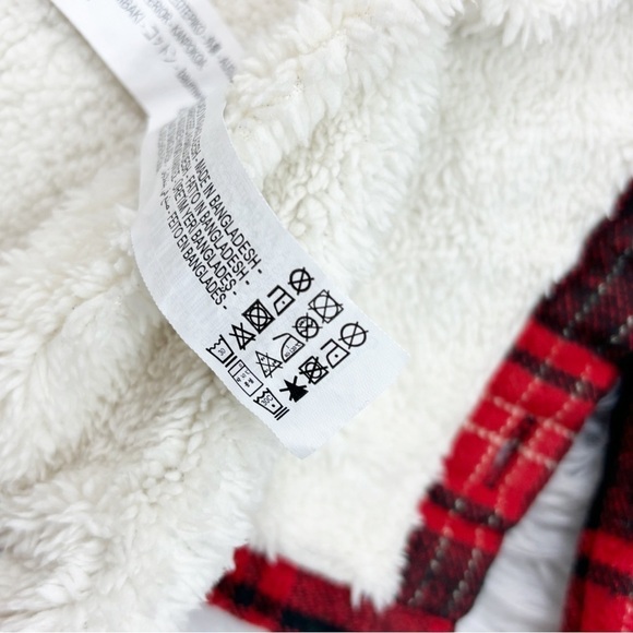 Zara Kids Toddler Plaid Red Button Down Pockets Faux Flannel Jacket Sz 2-3 Yrs - Picture 14 of 14